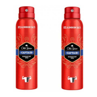 Old Spice Déodorant spray duo 'Captain' - 150 ml, 2 Unités