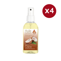 Préphar Huile corporelle et capillaire 'Coconut' - 100 ml, 4 Pack