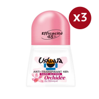 Ushuaia Déodorant Roll On 'Orchidée du Mexique' - 50 ml, 3 Pièces