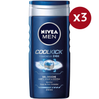 Nivea Gel Douche 'Cool Kick' - 250 ml, 3 Pack