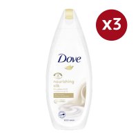 Dove 'Silk' Shower Gel - 700 ml, 3 Pieces