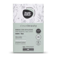 Body Natur 'Clean Beauty' Face Wax Strips - 12 Pieces