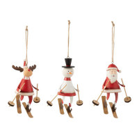 Jolipa 'Santa Claus/Reindeer/Snowman' Christmas Ornaments - 3 Pieces