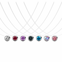 MYC Paris Women's 'Moon' Pendant with chain - 7 Pieces