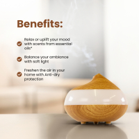 Dr. Botanicals 'Wooden clear panel' Aroma Diffuser
