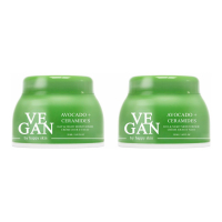 Vegan by Happy Skin Crème contour des yeux 'Avocado & Ceramides' - 10 ml, 2 Pièces