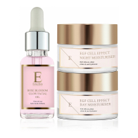 Eclat Skin London Coffret de soins de la peau 'EGF Cell Effect + Rose Blossom' - 3 Pièces
