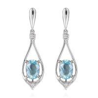 Paris Vendôme Women's 'Brillants Topaze' Earrings