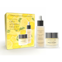 London Botanical Laboratories 'Vitamin C  & CBD + Brighter Skin CBD' Face Cream, Face Serum - 2 Pieces