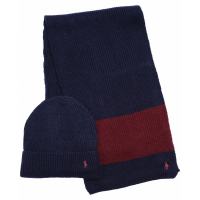 Polo Ralph Lauren Men's 'Rugby Stripe Gift' Beanie & Scarf Set