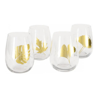Aulica S/4 Tumbler Glass With Gold Leaf