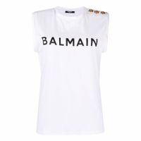 Balmain Haut sans manches 'Logo' pour Femmes