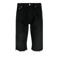 Saint Laurent Men's 'Frayed-Edge' Denim Shorts