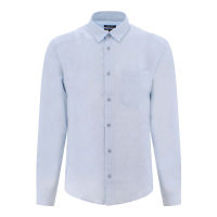 A.P.C. Men's 'Cassel Logo-Embroidered' Linen Shirt