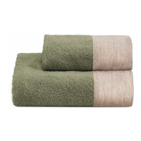 Biancoperla Ensemble De Serviettes Éponge Mains Et Invités Washed, Vert