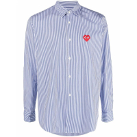 Comme Des Garçons Play Chemise 'Embroidered Logo Striped' pour Hommes