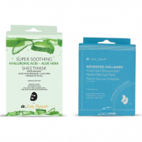 Dr. Eve_Ryouth Disques yeux, Masque en feuille 'Hyaluronic Acid Aloe Vera + Youth Eye Rejuvenation' - 2 Pièces