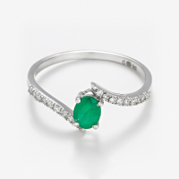 Diamanta Women's 'Belle Émeraude' Ring