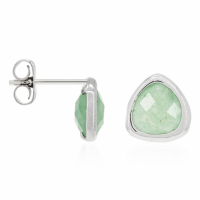 Rainbow Stone Women's 'Green' Earrings