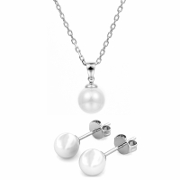 MYC Paris Women's 'Mother of pearl' Necklace & Earrings