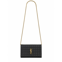 Saint Laurent Women's 'Logo-Plaque Quilted' Coin Purse