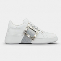 Roger Vivier Women's 'Viv' Skate Glitter Strass Buckle' Sneakers