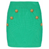 Balmain Women's 'Embossed Button' Mini Skirt