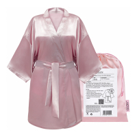 GLOV Kimono-Style Satin Bademantel