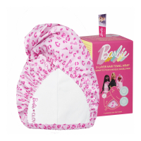 GLOV Barbie™ ❤︎ Double-Sided Satin Premium Hair Wrap Towel | Satin Pink Panther