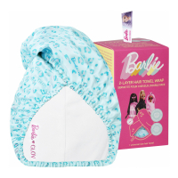 GLOV Barbie™ ❤︎ Double-Sided Satin Premium Hair Wrap Towel | Satin Blue Panther