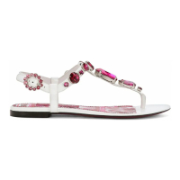 Dolce & Gabbana Women's 'Majolica Crystal-Embellished' Thong Sandals