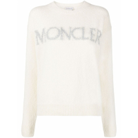 Moncler Pull 'Metallic Logo Intarsia' pour Femmes