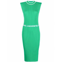 Karl Lagerfeld Women's 'Logo-Waist' Sleeveless Dress