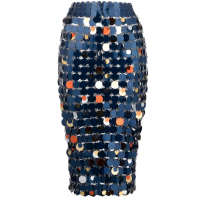 Paco Rabanne Women's 'Paillette Chainmail' Midi Skirt