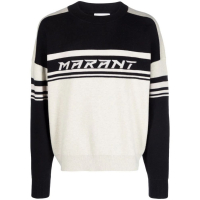 Isabel Marant Men's 'Intarsia Logo Stripe-Detail' Sweater