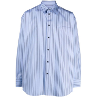 Off-White Chemise 'Logo-Embroidered Striped' pour Hommes