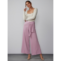 New York & Company Pantalon 'Twill Sash Belt' pour Femmes
