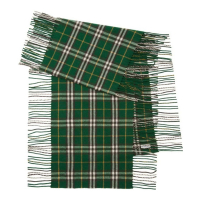 Burberry Men's 'Checked Fringed' Wool Scarf