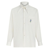 Etro Chemise 'Floral-Embroidered Striped' pour Hommes