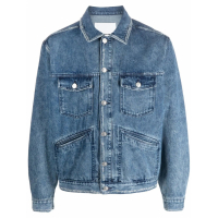 Isabel Marant Veste en jeans 'Jango Logo-Embroidered' pour Hommes