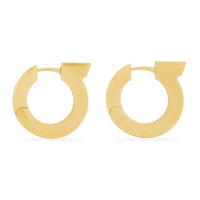 Ferragamo Boucles d'oreilles 'Gancini Logo-Engraved' pour Femmes