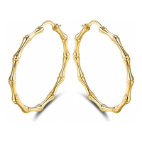 Liv Oliver Women's 'Bamboo Hoop' Earrings