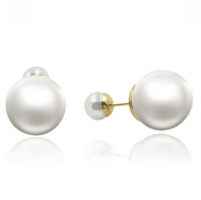 Liv Oliver Women's 'Double Sided Pearl' Earrings
