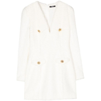 Balmain Robe mini 'Button-Embellished Tweed' pour Femmes