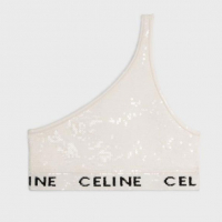 Celine Women's 'Embroidered' One Shoulder Top