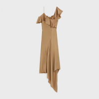 Celine 'Asymmetric' Midi Kleid für Damen