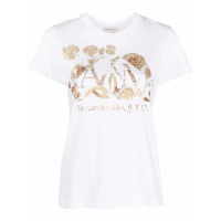 Alexander McQueen 'Dutch Flower Logo' T-Shirt für Damen