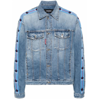 Dsquared2 Veste en jeans 'Dan Logo-Panels' pour Hommes