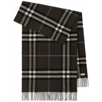 Burberry 'Checked Fringed-Edge' Wool Scarf