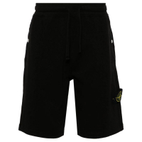 Stone Island Short en coton 'Compass-Badge' pour Hommes